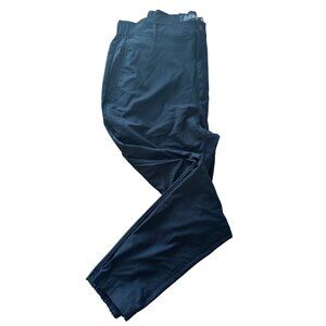 X Cuts Mens Jogger Pants L Black Polyester Elastic Waist Zip Fly